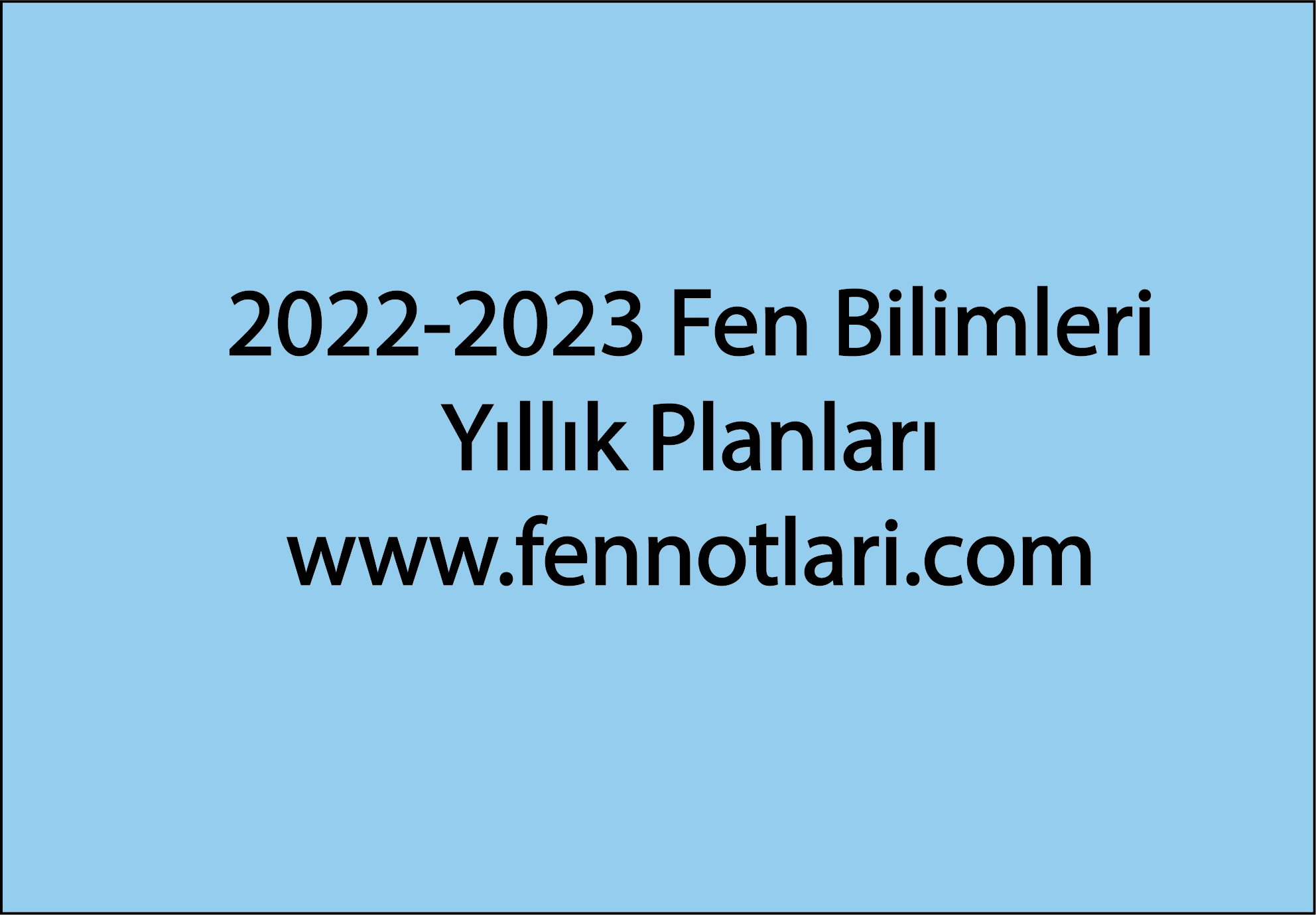 2022-2023 5. Sınıf Fen Yıllık Planı